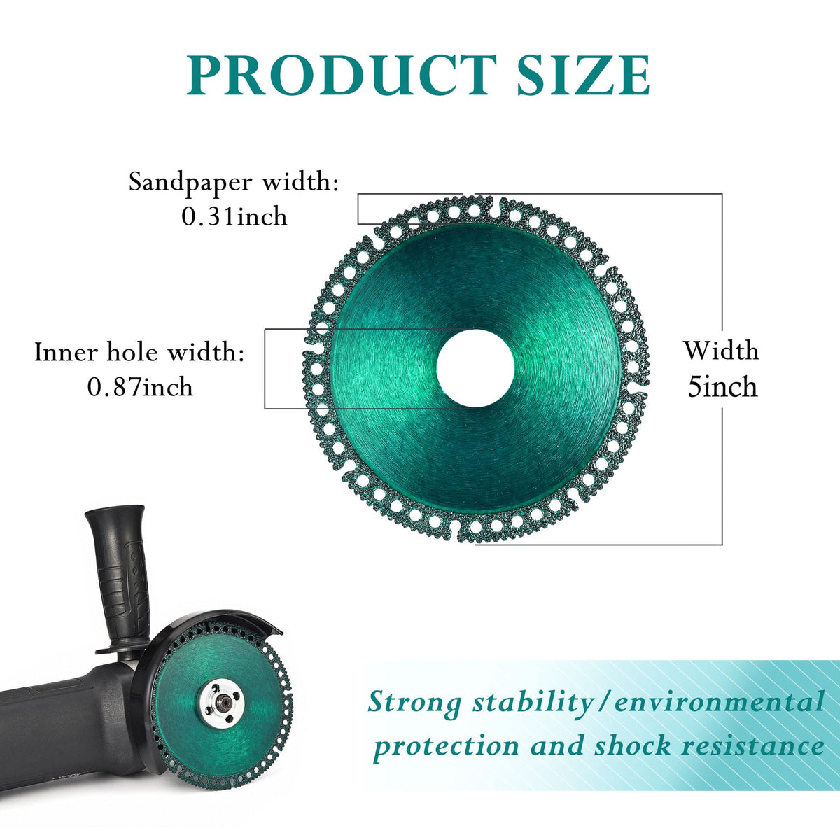 5 Packs 5 Inch Indestructible disc for Grinder, Indestructible Disc 2.2