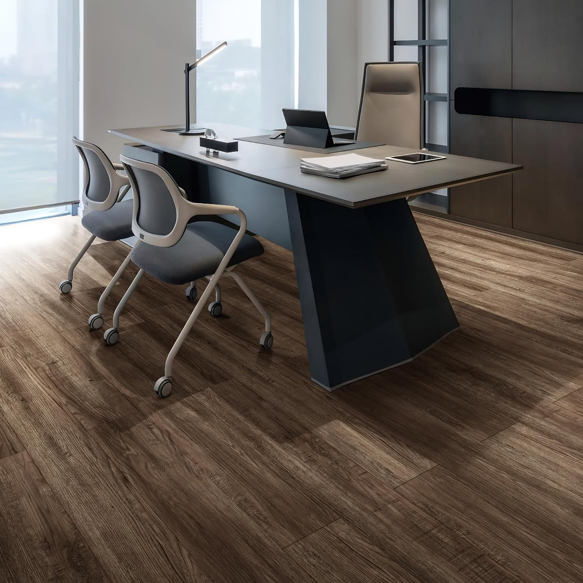 SPC Click-Lock Floating Floor Tiles, Oak