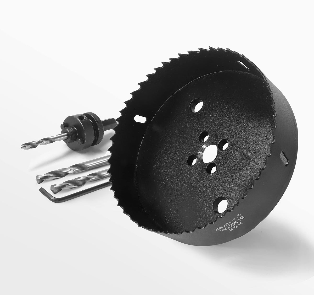 JTemgle 5 Inch Hole Saw for Wood - 1/2" Hex Shank Arbor