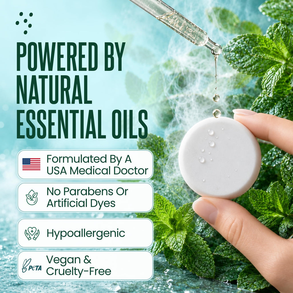 Peppermint Shower Steamers, Aromatherapy Gifts for Men, 18 Tablets