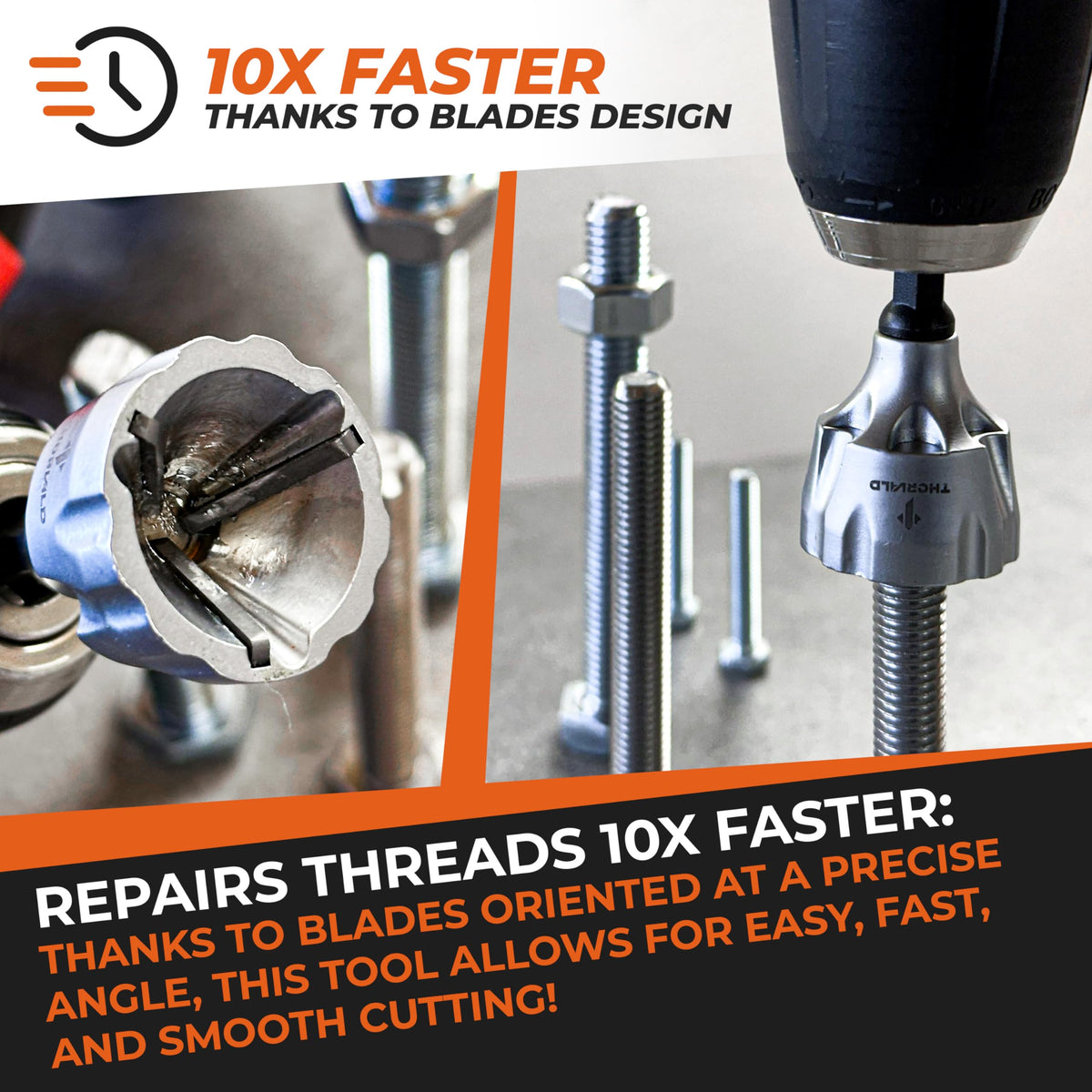 THORVALD 2X Deburring External Chamfer Tool with Tungsten Carbide Blade - Deburr Tool for All Thread, All Metal Rod, Pipe, PVC, 3D Printing - 1/8" to 3/4" Diameter (3~19mm) User Guide + Video Tutorial
