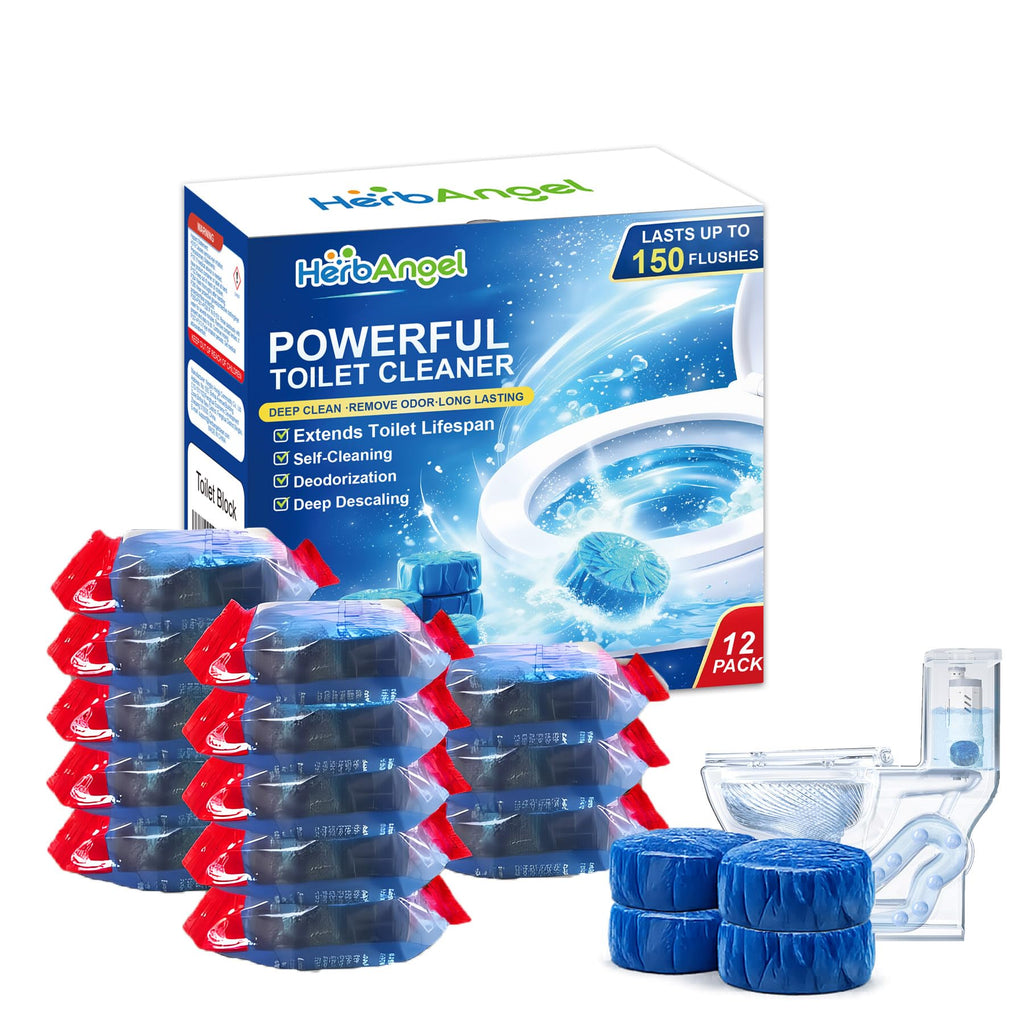 Automatic Toilet Bowl Cleaners Tablets,12 Pack Blue Toilet Tank Cleaners