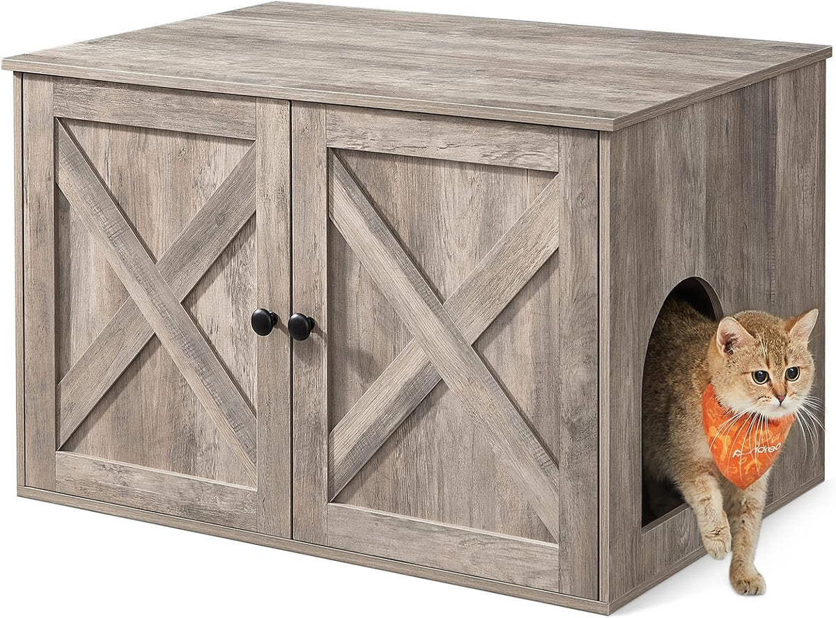 Cat Litter Box Enclosure, End Table, 27.6 x 19.7 x 19.7 Inches