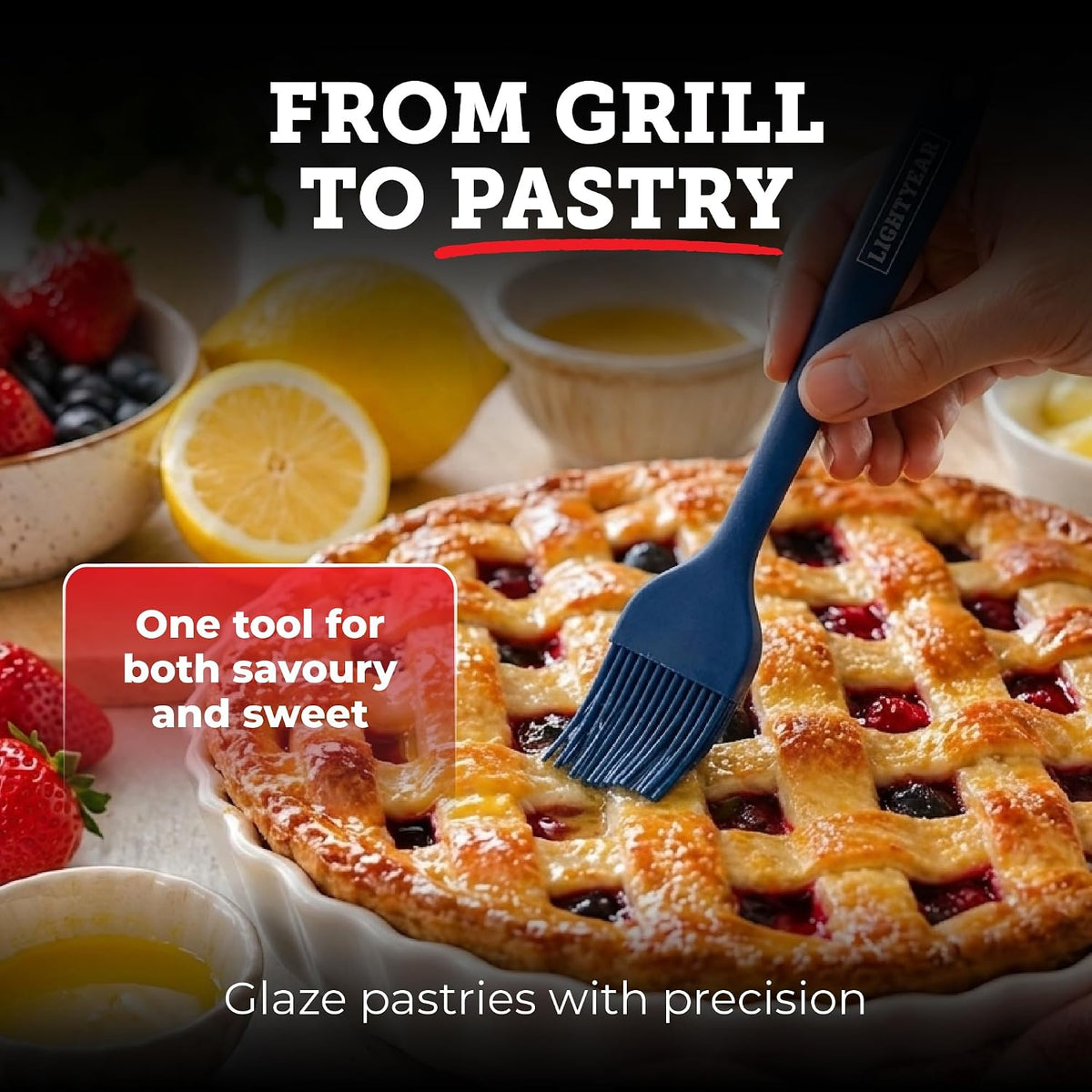 Silicone Basting Brush for Cooking – Pastry Brush Set