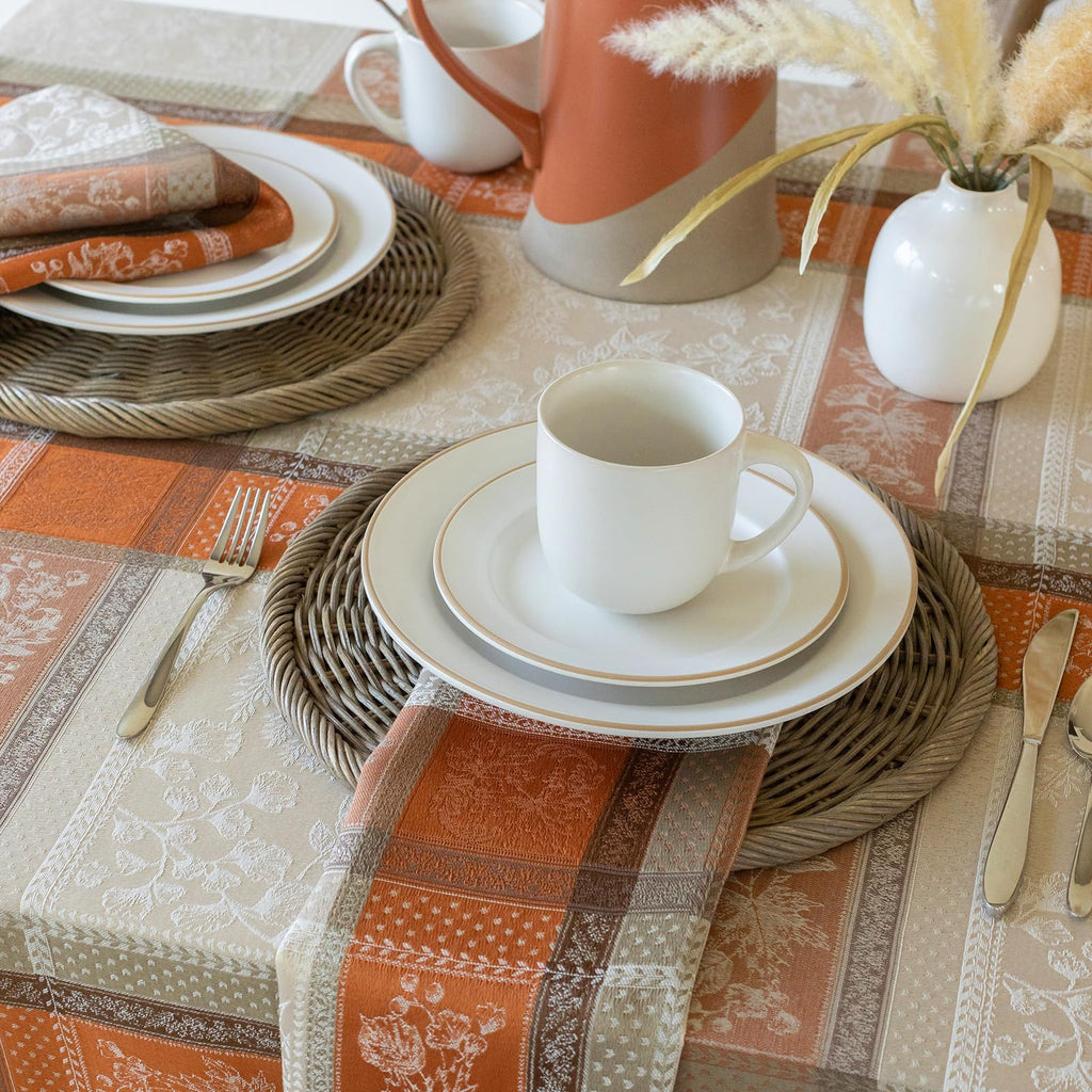 Heirloom Harvest Tablecloth (Terracotta 60"x 120" Rectangular)