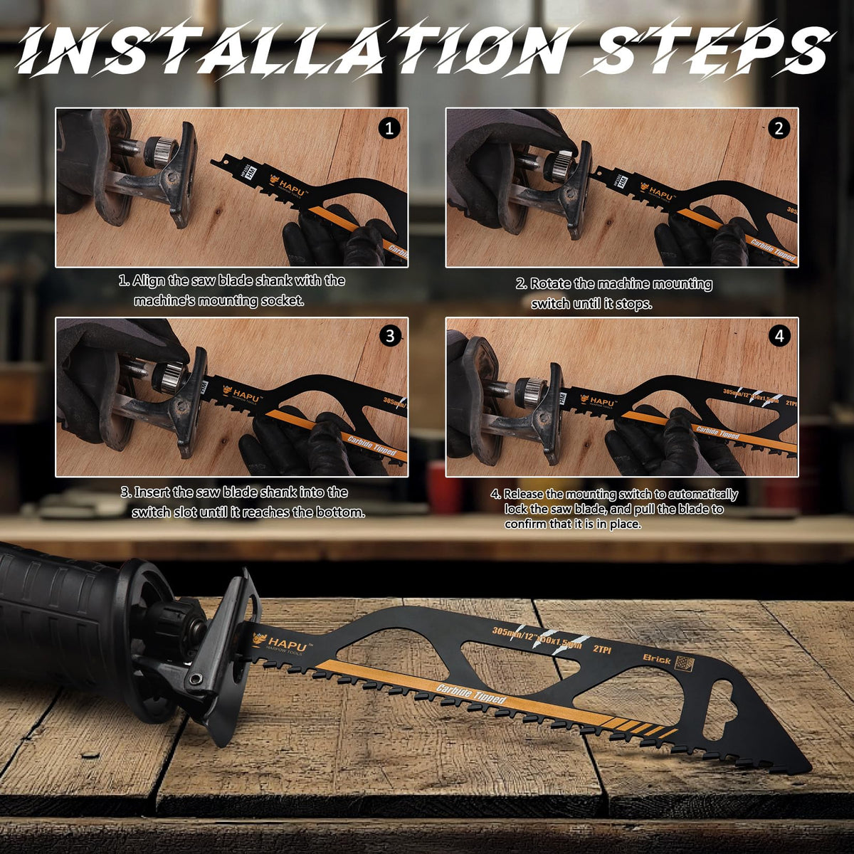 HAPU HARPOW TOOLS Masonry Reciprocating Saw Blade