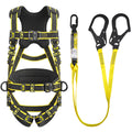 Safety Harness Fall Protection Kit, w/6FT 2 Leg Shock Absorbing Lanyard