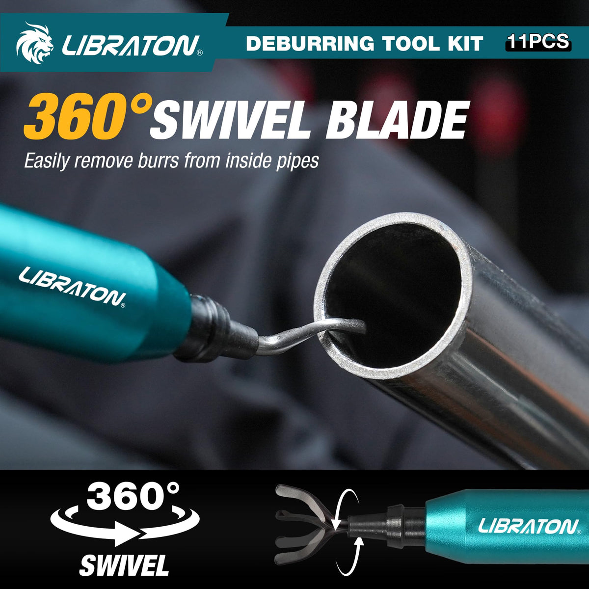 Libraton Deburring Tool, Deburring Tool for 3D Printing with 10 HSS Blades