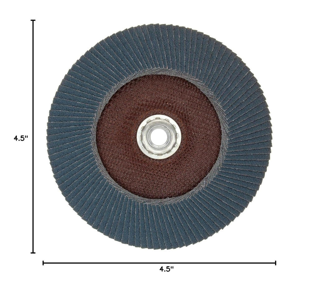 Norton 20X High Performance Abrasive Flap Disc, Zirconia Alumina 4-1/2" Diameter, 5/8"-11 Arbor Hub, Grit 80 Fine (Pack of 1)