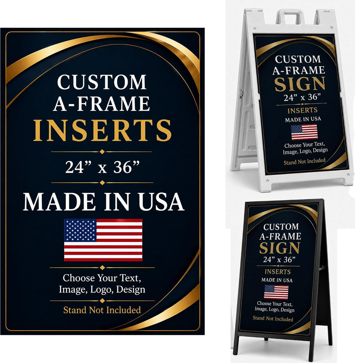 Custom Sandwich Board Signs Outdoor Waterproof A-Frame Signs Printed in USA