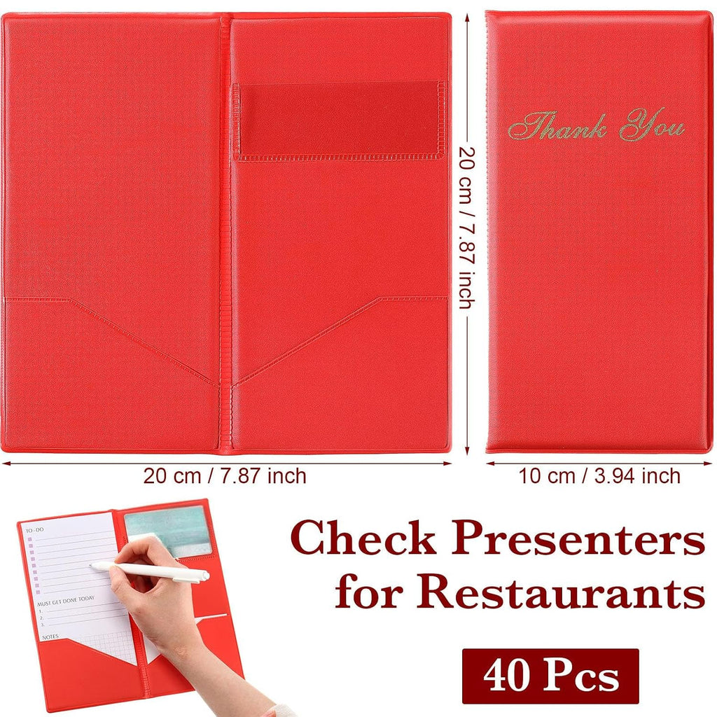 40 PCS Server Books,Check Presenters for Restaurants for Waitress