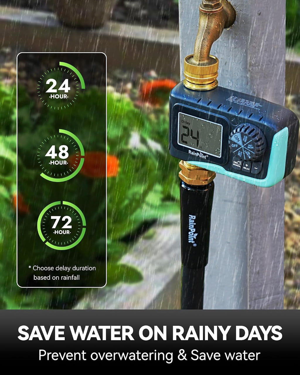 Sprinkler Timer, 100% Metal Pipe Water Timer for Garden Hose, Programmable Hose Controller for Watering, Sprinkler