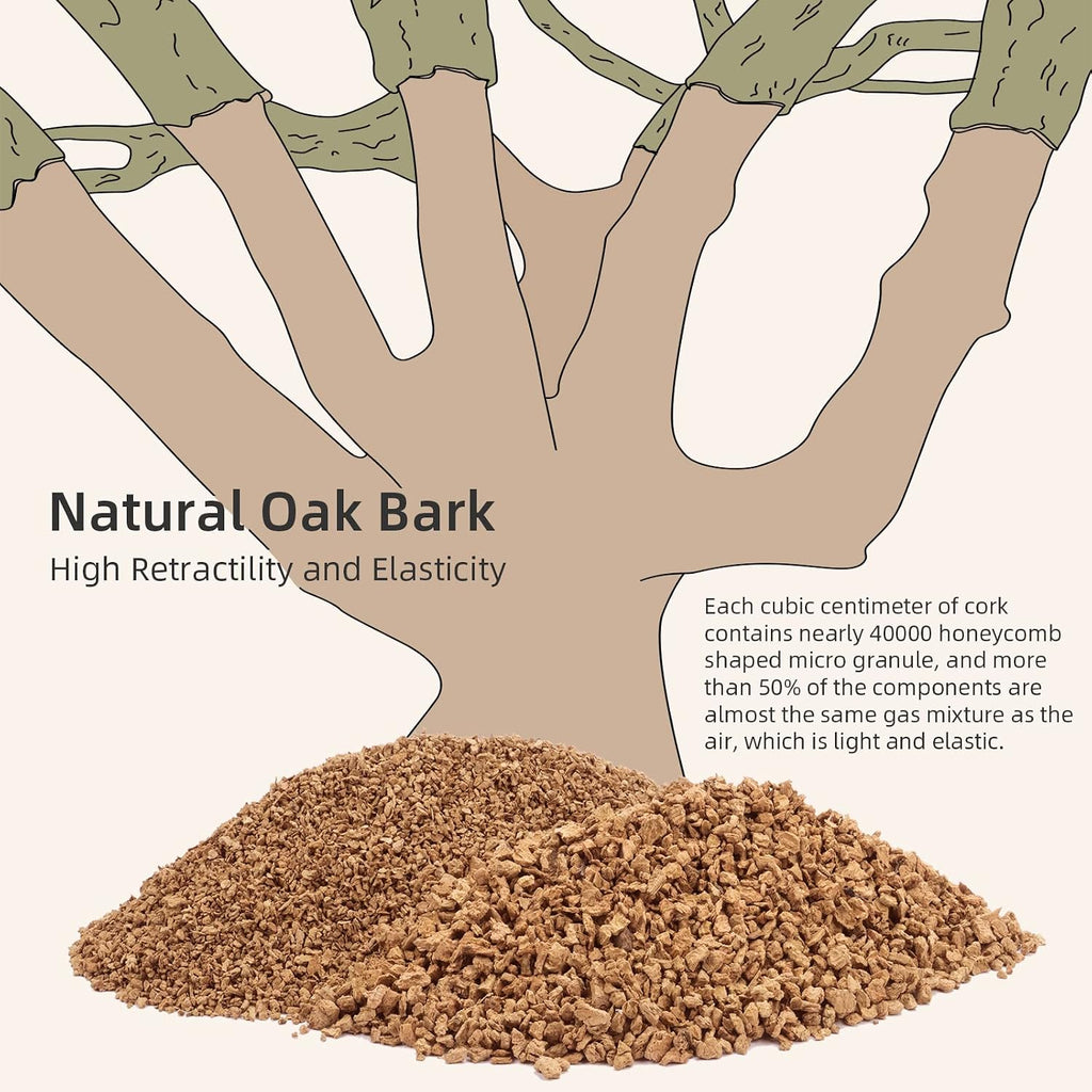 Natural Coco/Cork Hamster Bedding: 5L Absorb Odors & Low Dust