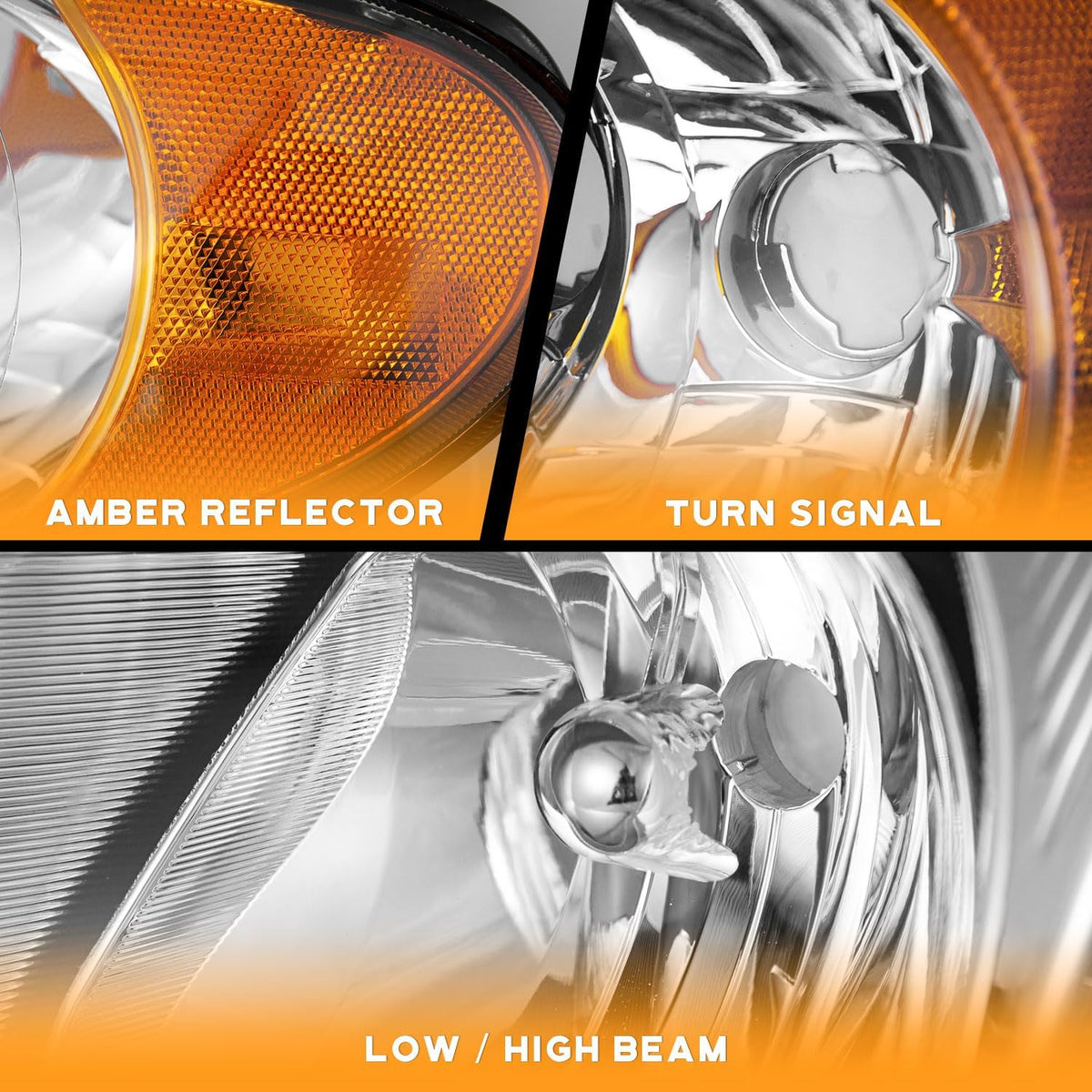WEELMOTO Headlights for 2001-2007 Dodge Caravan/Chrysler Town & Country