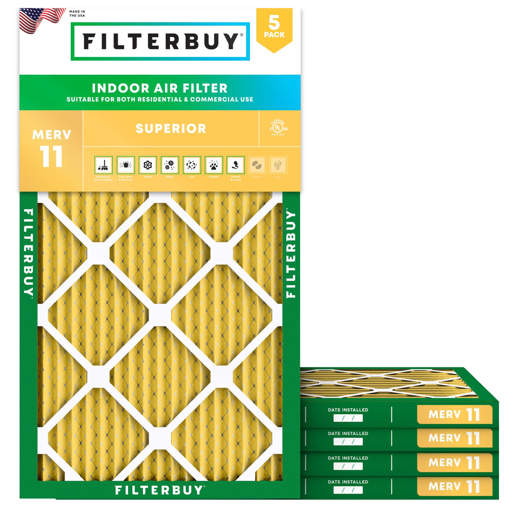 8x20x1 Air Filter MERV 11 Pet & Allergy Defense (5-Pack)