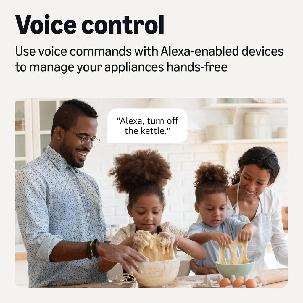 Smart Plug, Works with Alexa Only, Voice Control, Remote APP Control, Schedule, Compact Design, Versatile, 2.4 GHz