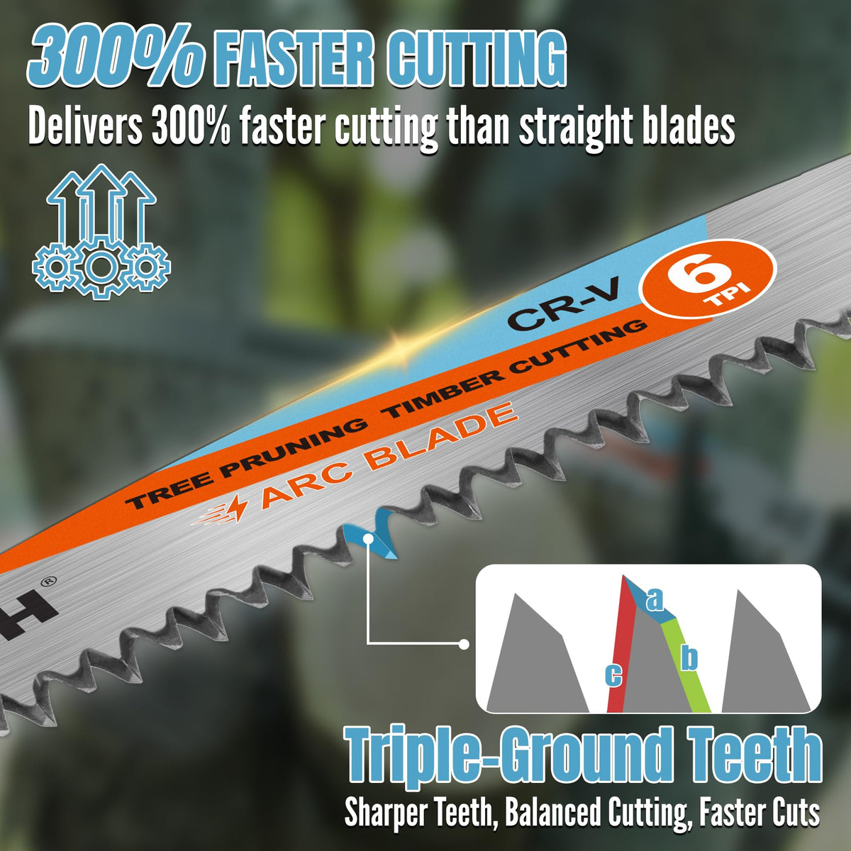 KEENTECH 12" Arc-Shaped Reciprocating Saw Blades, Fast Wood & Tree Pruning