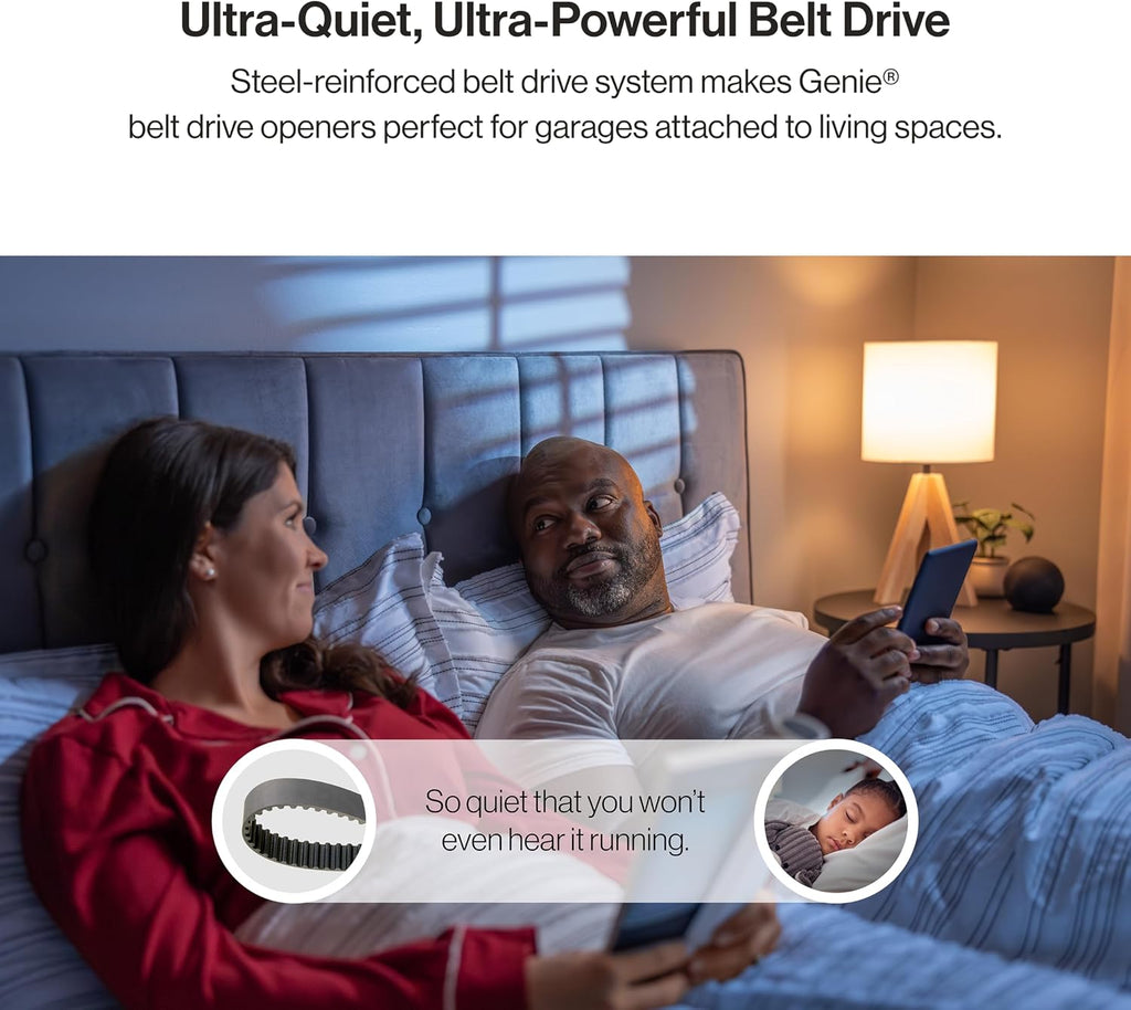 StealthDrive Connect Smart Belt Drive Garage Door Opener, 7155-TKV | 1 1/4 HPc, Aladdin Connect Wi-Fi, Works with