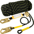 TRSMIMA Rope Harness Safety Lanyard：100ft Roofing Rope Fall Protection