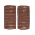 2 Rolls Brown Deco Mesh Ribbon for Fall Halloween Wreath Crafts