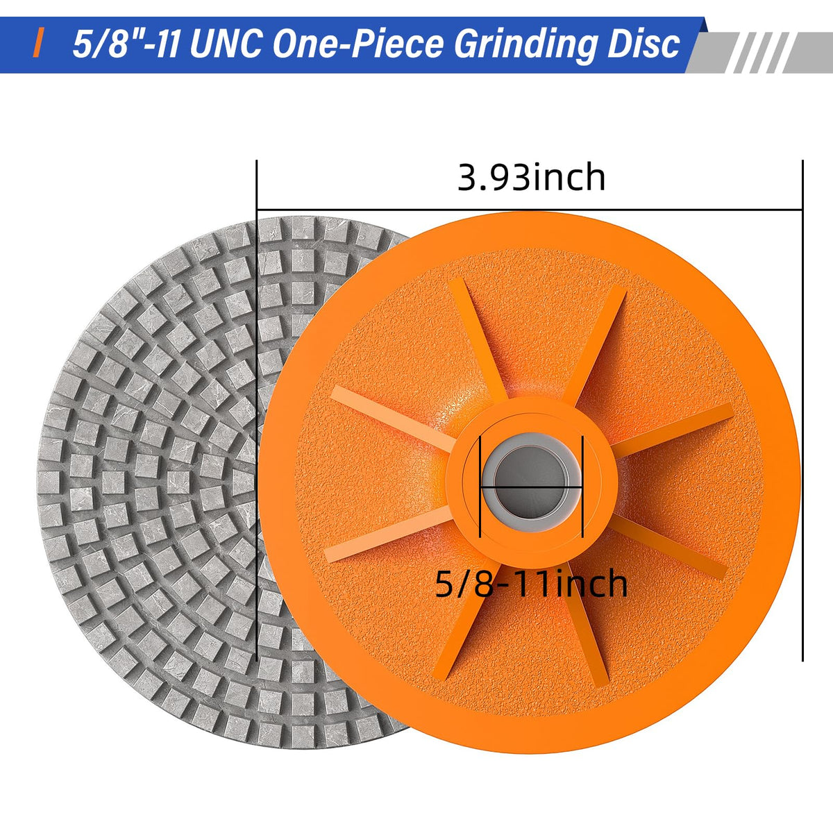 BURMONG 4" Diamond Polishing Pads for Angle Grinder, 5/8"-11 UNC Wet/Dry Stone & Concrete Polishing Discs for Granite, Marble, Tile, Quartz, Ceramic(7-Pack)