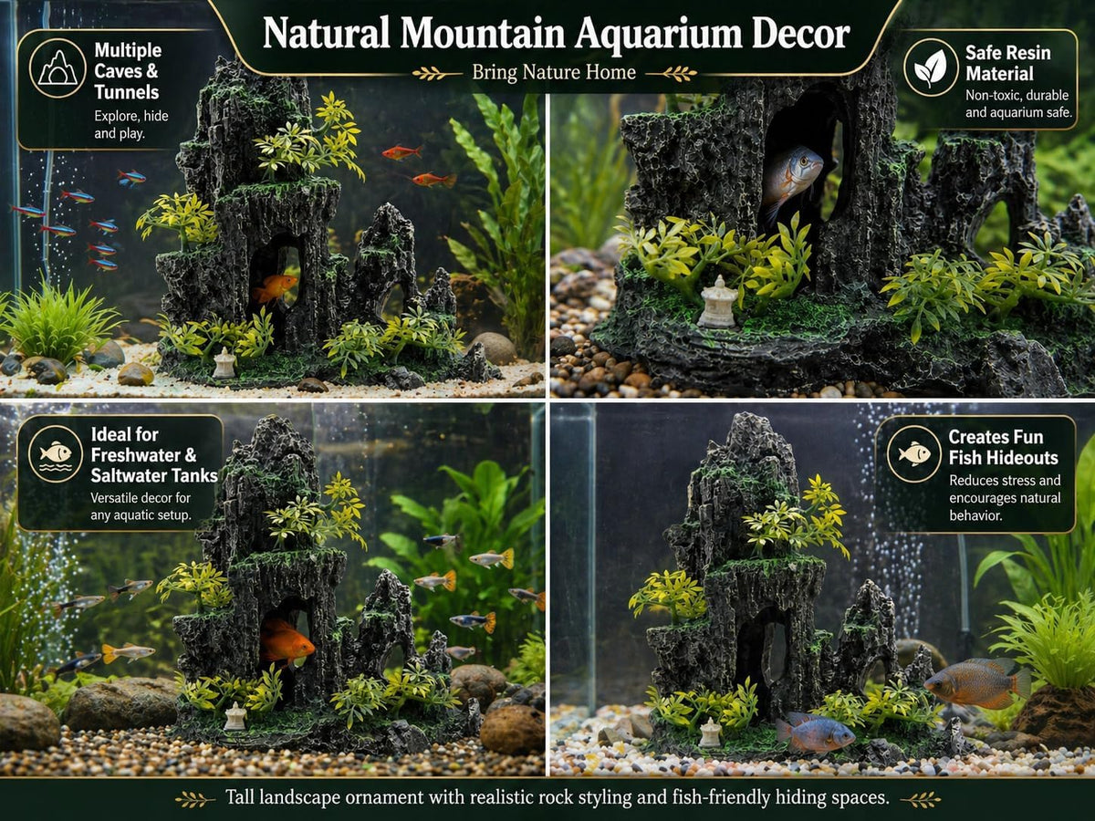 Large Aquarium Decorations and Tall Aquarium Decor