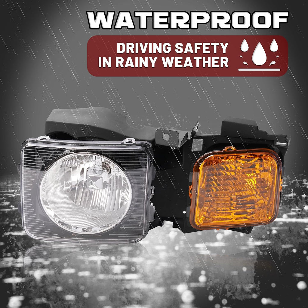 HECASA Headlight Assembly Compatible with 2006-2010 Hummer H3/09-10 H3T