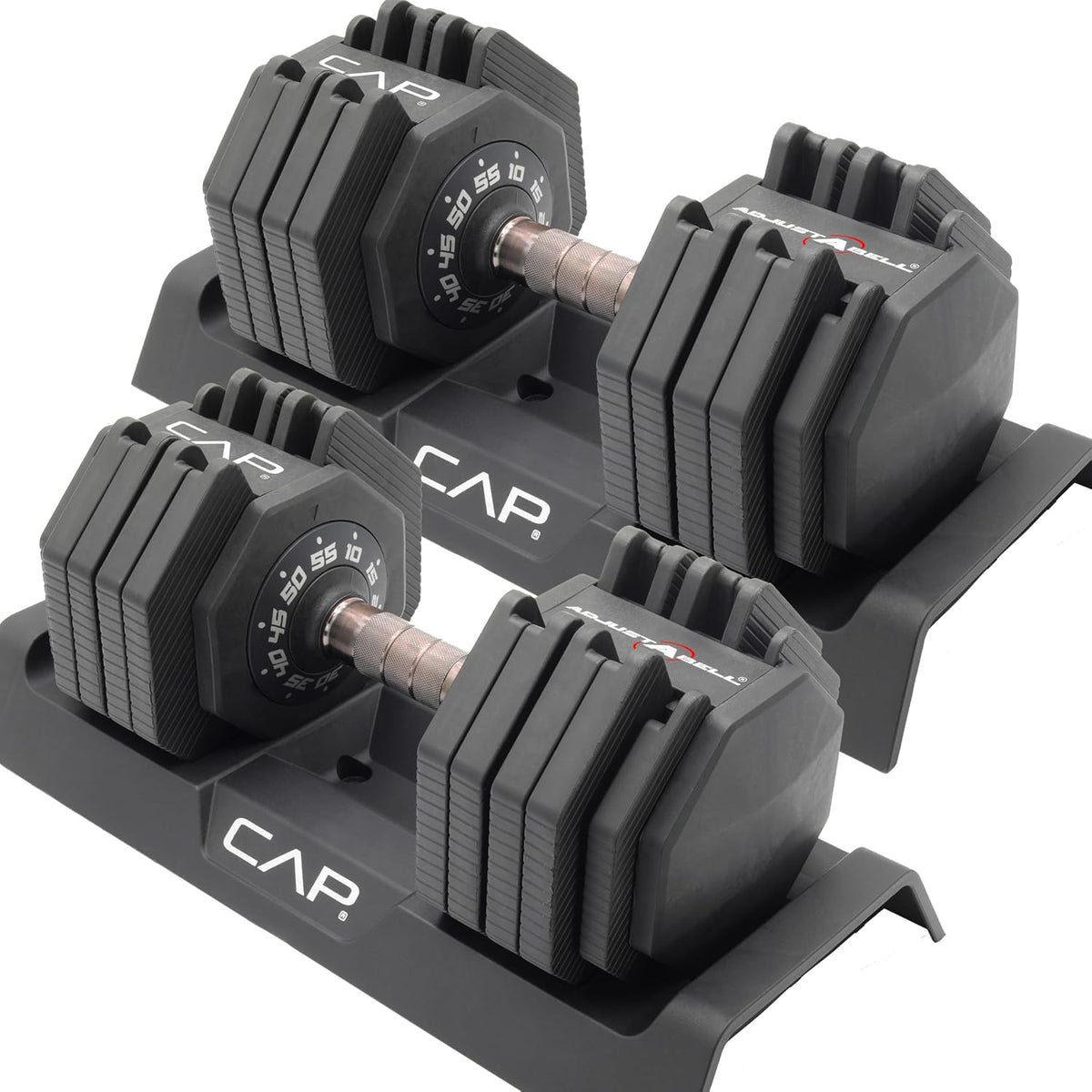 ADJUSTABELL Adjustable Dumbbell Set, Premium Quick Select Adjustable Weights for Strength Training, Singles & Pairs