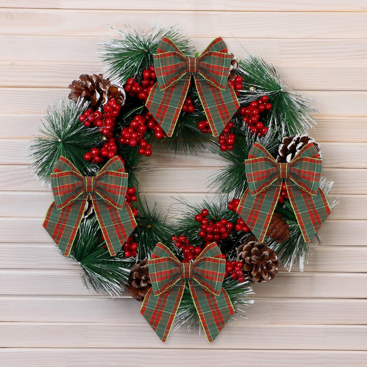 Christmas Gingham Plaid Checkered Ribbon 1.5 Inch Red