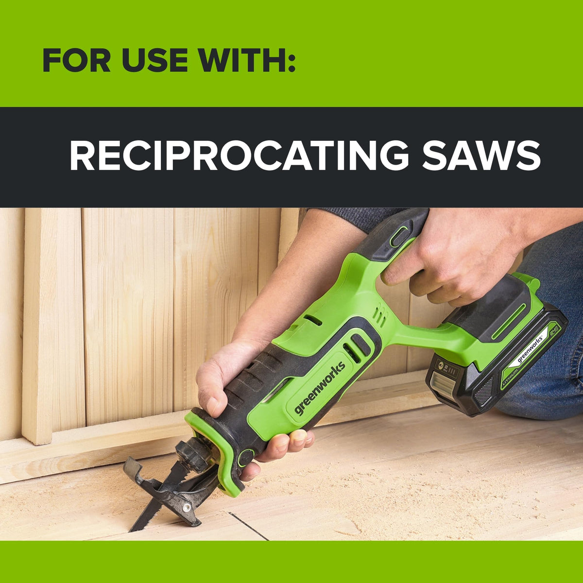 Greenworks 12PC Multi-Purpose Reciprocating Saw Blade Set with Carrying Case, PA53301A1