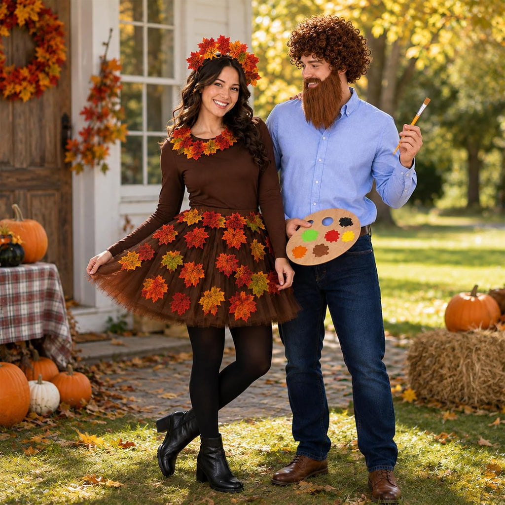 80s Painter Couple Costume Include Leaf Tutu