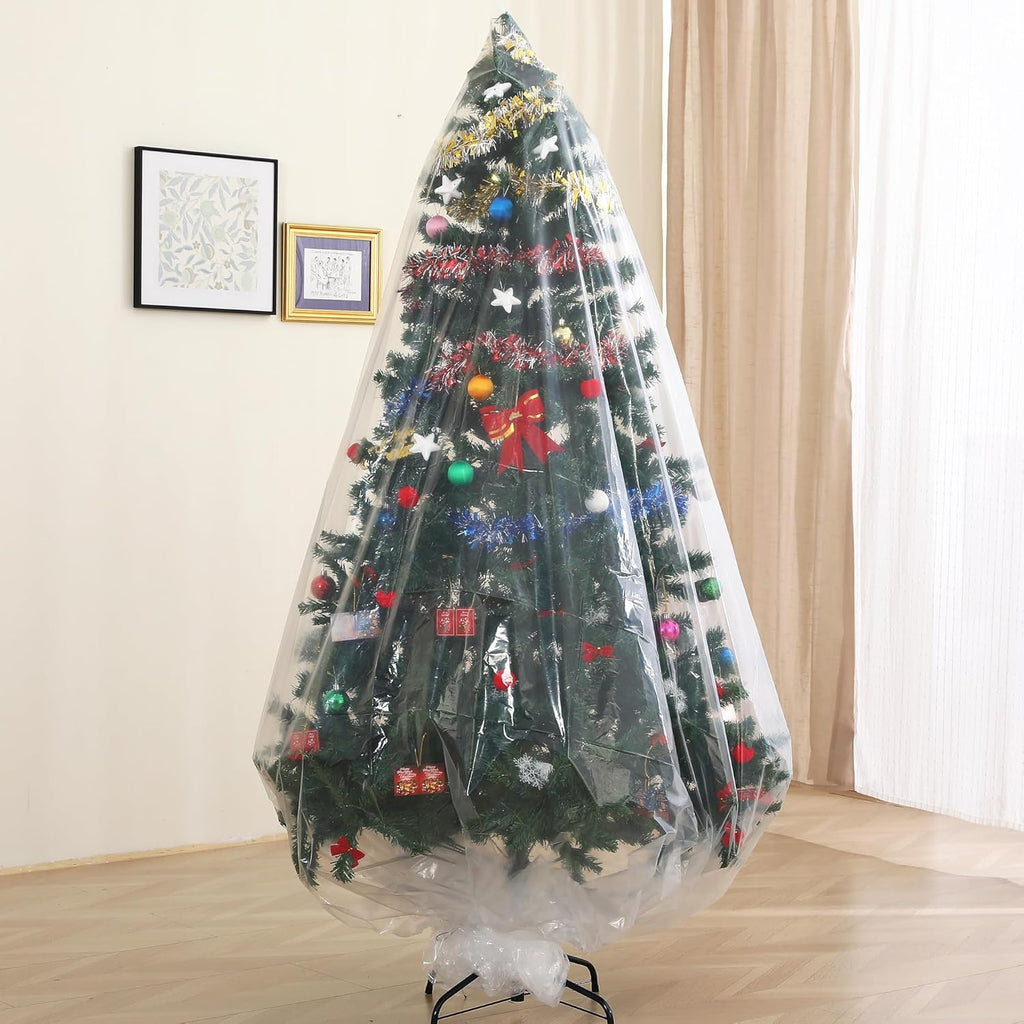 Christmas Tree Disposal Bag, Clear Extra Large 9x6ft Tree Storage Bag Cover