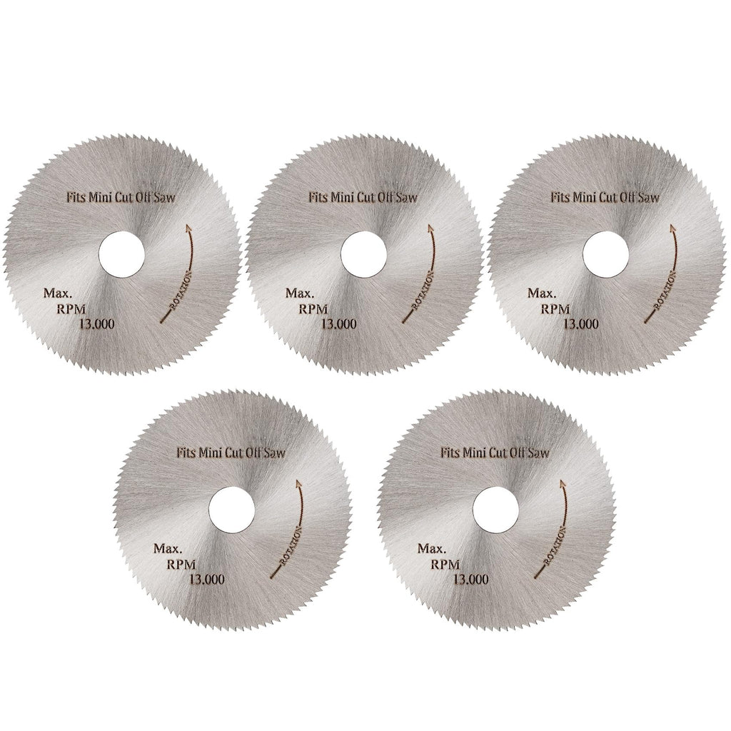 NuoDunco 2 Inch Circular Saw Cut-Off Wheel 5Pack, 100-Tooth W3/8" Arbor Hole Cutting Wheel for Wood Plastic PVC Pipe Stainless Steel Cutter Disc