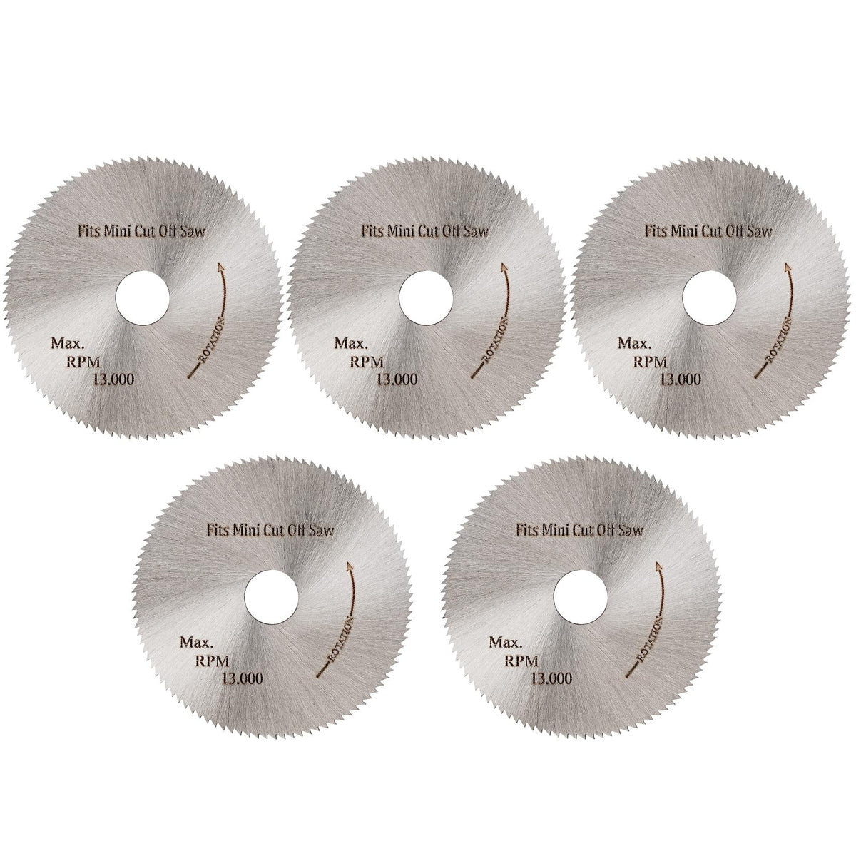 NuoDunco 2 Inch Circular Saw Cut-Off Wheel 5Pack, 100-Tooth W3/8" Arbor Hole Cutting Wheel for Wood Plastic PVC Pipe Stainless Steel Cutter Disc