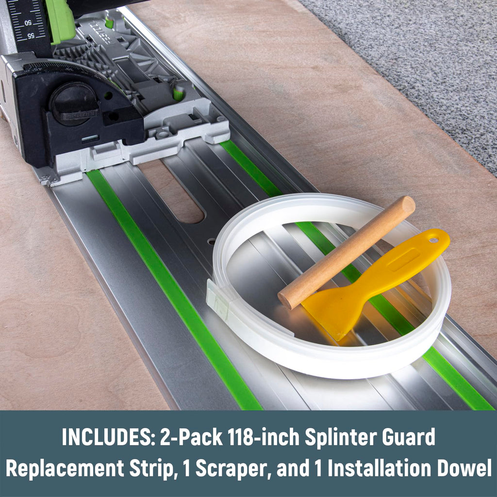 Tweaklt 2PK 118" Splinter Guard Strip – Compatible Festool Guide Rails