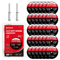 EZARC 1-1/2 Cut Off Wheels, 1.5" x 1/8" Fiberglass Reinforced Rotary Tool Cutting Disc Accessories Include Mandrels, 32-Pack