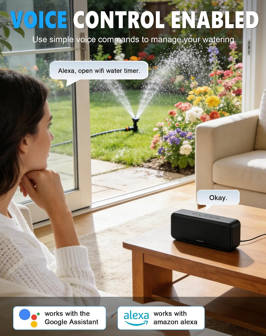 WiFi Sprinkler Timer, Smart Bluetooth Hose Timers | Water Timer for Garden Hose with APP, Digital Irrigation