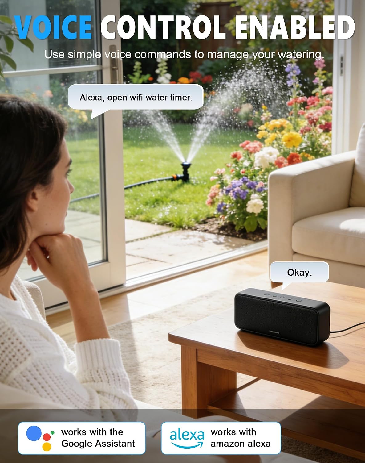 WiFi Sprinkler Timer, Smart Bluetooth Hose Timers | Water Timer for Garden Hose with APP, Digital Irrigation
