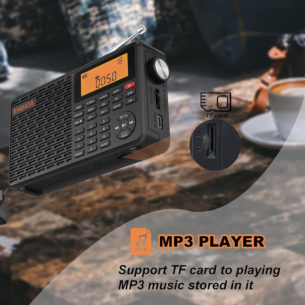 D109 Portable Radio AM FM SW LW Shortwave Receiver Good Reception | Battery Operated Radio, Good Reception, Great