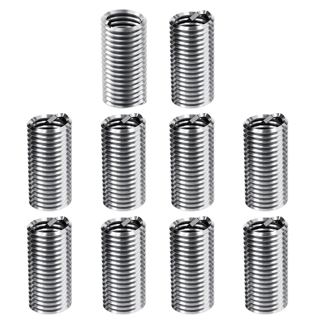 FOCMKEAS 10 Pcs Wire Thread Insert 5/16-18 UNC, 3.0D, 304 Stainless Steel