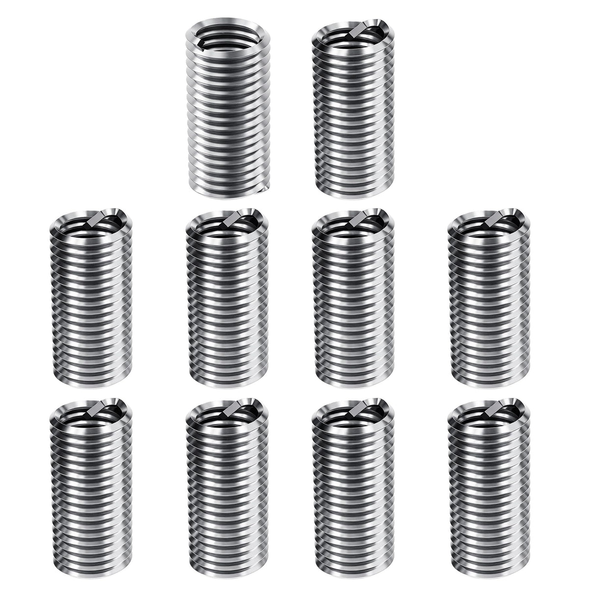 FOCMKEAS 10 Pcs Wire Thread Insert 5/16-18 UNC, 3.0D, 304 Stainless Steel