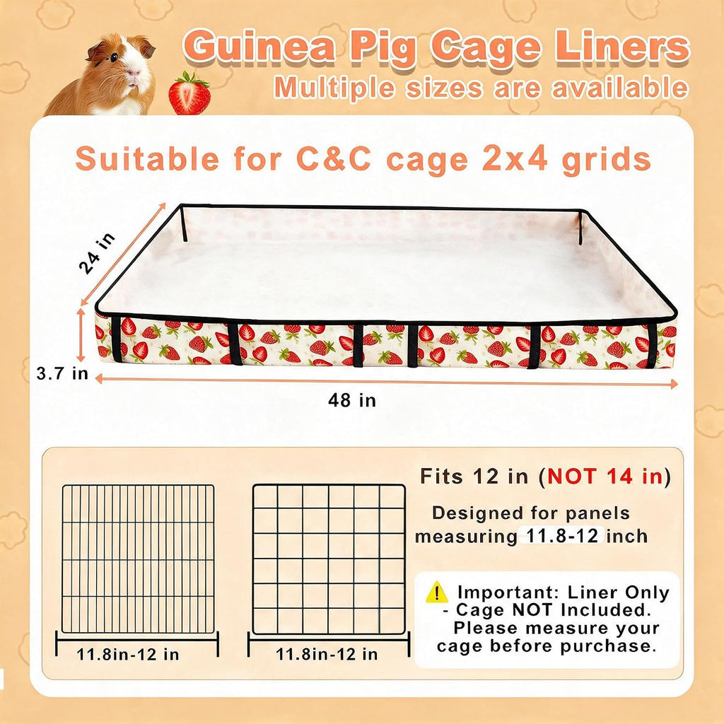 24"x48" Guinea Pig Cage Liners,Washable Waterproof Oxford Cloth