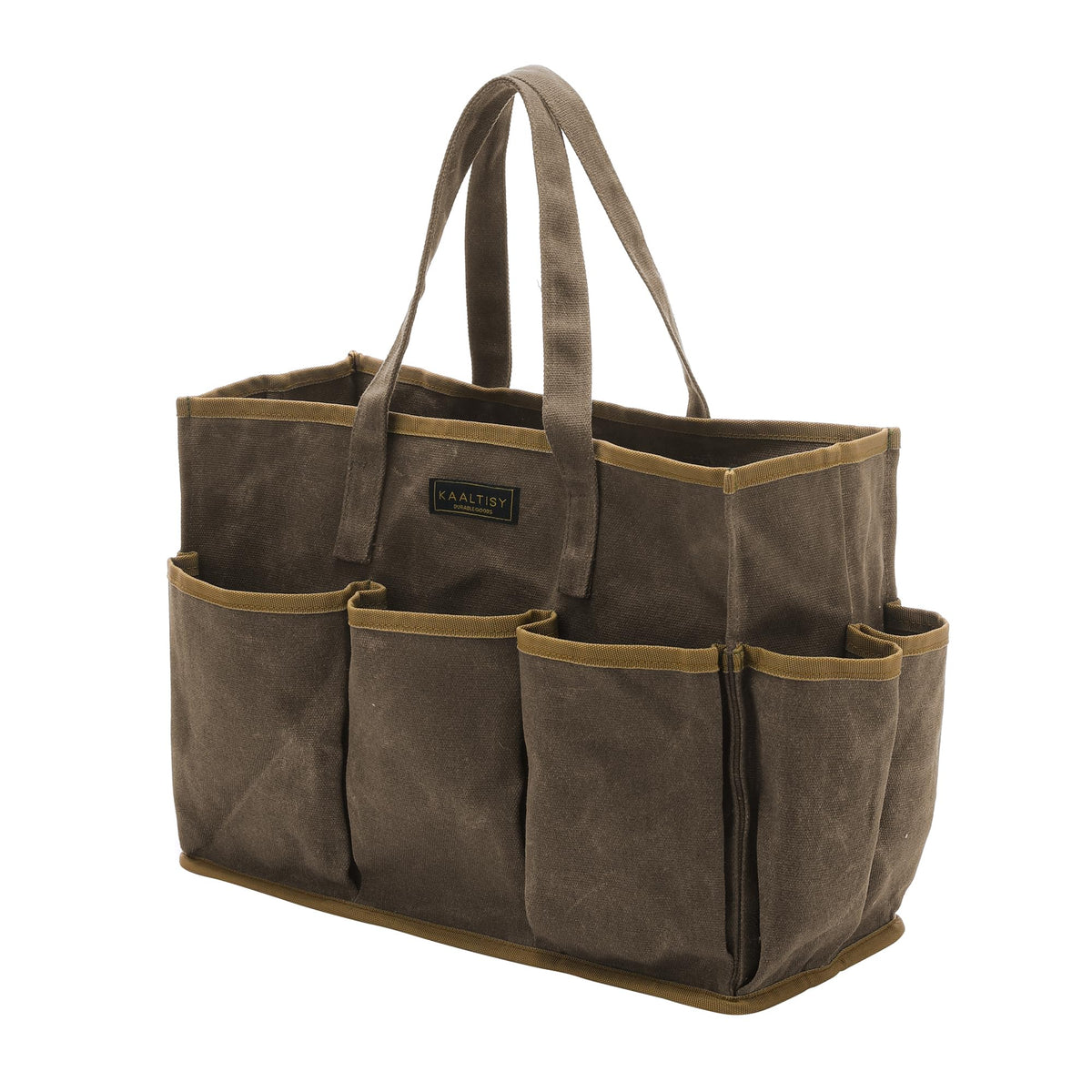 16OZ Waxed Canvas Tool Tote Bag for Garden Tools Wrench Set & Screwdrivers | 11-Pocket Garden Tool Bag with Portable