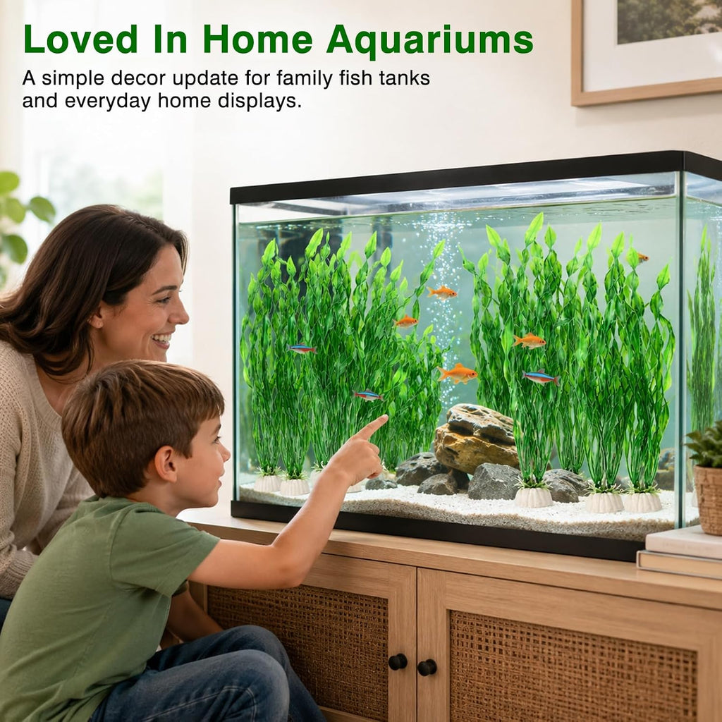 Artificial Seaweed Aquarium Plants, Plastic Fake Fish Tank Decorations