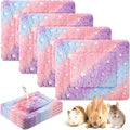 4 Pcs Waterproof Guinea Pig Bedding Mat, Colorful Star, 13 x 10