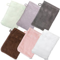Bath Mitts - Pack of 6 - (6" x 9") European Style Washcloth with Loop (Variety, 6 x 9 inches)