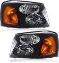 Headlight Assembly Compatible with 2002-2009 GMC Envoy, Headlamp w/o Bulb Replace# 15866071 15866070