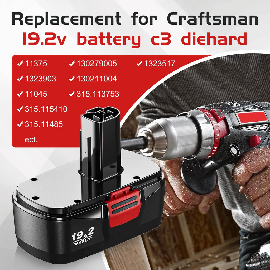 2-Pack 4.5Ah Diehard C3 Battery Replacement for Craftsman 19.2 Volt Battery