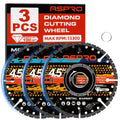 4 1/2 Diamond Cut Off Wheels for Metal, 6000+ Cuts for Angel Grinder, 3 PCS