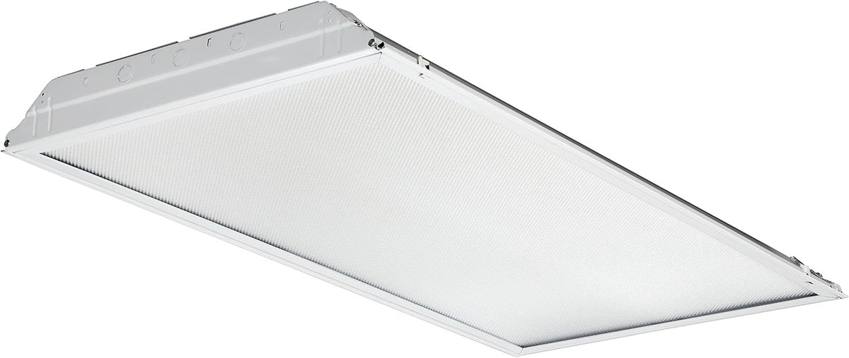 Lithonia Lighting 2GTL4 5000LM LP840 2-Foot by 4-Foot White LED Lay-in Troffer with Prismatic Lens, 4000K, 5000 Lumens